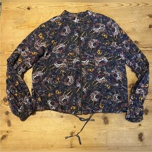 Free People Women’s Multicolor Floral Bomber Jacket Size XS